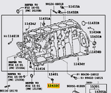 Genuine OEM 1JZ & 2JZ Block Water Union Plug - 90344-53015