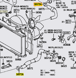 Genuine OEM JZ Upper Radiator Hose & Lower Rad Clamp - 90467-37006