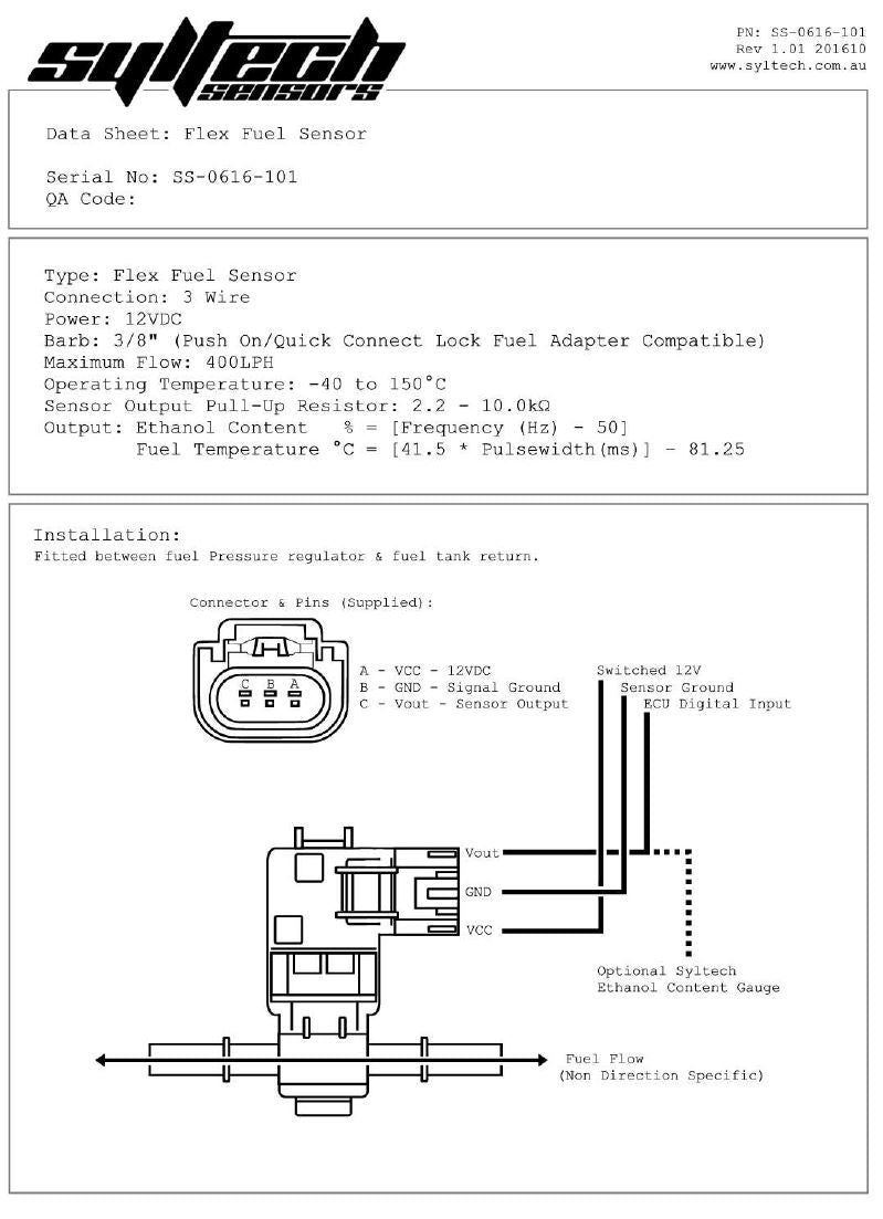 Syltech Sensors Continental Flex Fuel Sensor OEM 4 JDM PTY LTD