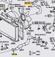 Genuine OEM JZ Upper Radiator Hose & Lower Rad Clamp - 90467-37006