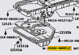 Genuine OEM 1JZ & 2JZ Lower Sump 10mm Nuts - 90182-06005