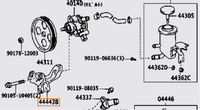 Genuine OEM JZ Power Steering & AC Pump Front Bracket - 44443-22130