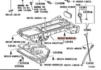 Genuine OEM 1JZ & 2JZ Upper Sump 14mm Bolts - 91512-B1055