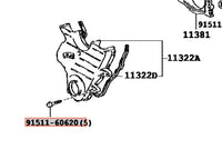 Genuine OEM 1JZ & 2JZ Lower Timing Cover Bolts - 91511-60620