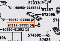 Genuine OEM JZA80 Supra & JZZ30 Soarer Crossmember Bolts - 90119-10551