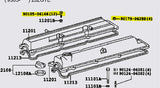 Genuine OEM 2JZGTE Cam Cover Bolts & Nuts - 90105-06166 & 90179-06288