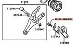 Genuine OEM Toyota R154 Clutch Fork Support Bolts - 90119-08604