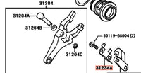 Genuine OEM Toyota R154 Clutch Fork Support Spring - 31234–14030