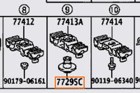 Genuine OEM JZA80 MKIV Supra Fuel Lines Cover Plastic Nut / Bolt Grommet - 77295-22090