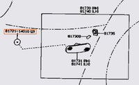 Genuine OEM JZA80 Front & Side Indicator Nut - 81721-14010