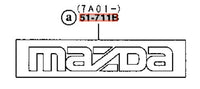 Genuine OEM Mazda RX7 FD3S Rear 'Mazda' Ornament Badge / Decal - 51-711B