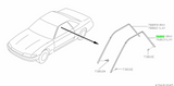 Genuine OEM R32 Skyline RH Upper Door Window Weatherstrip – 76860-04U01