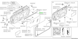 Genuine OEM Nissan RH Inner Door Glass Weatherstrip – R32 Skyline Coupe / GT-R – 80834-04U00
