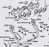 Genuine OEM 1JZ-GTE & 2JZ-GTE Turbo Oil Inlet Gasket - 15471-46010