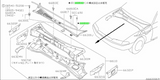 Genuine OEM R32 GTR Skyline Cowl - 66862-01U00