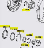 Genuine OEM Toyota V160 & V161 Getrag 6 Speed Pressure Plate Washers & Snap Rings