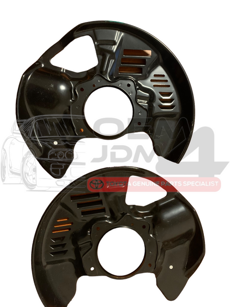 Genuine OEM Toyota JZA80 Supra & JZZ30 Soarer 2 Pot Front Dust Shields - 47781-14150 & 47782-14150